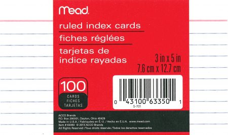 Index Cards